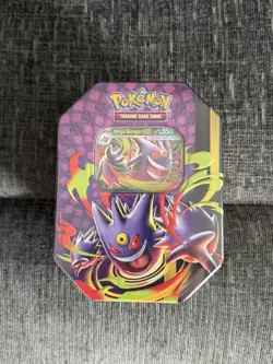 EARLY RELEASE IN HAND Pokemon TCG: Mega Moonlit Tin - Mega Gengar ex - Sealed - Image 1