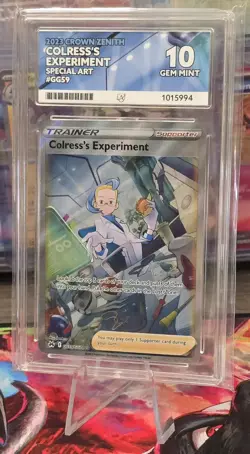 Pokemon TCG Colress's Experiment Crown Zenith GG59/GG70 Graded ACE 10 Gem Mint - Image 3