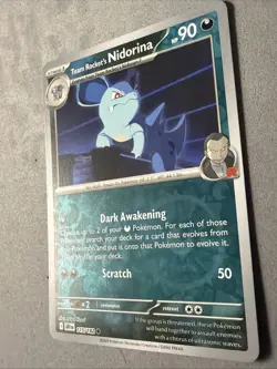 Pokemon TCG * Destined Rivals 115/182 Team Rocket's Nidorina C * REVERSE HOLO NM - Image 2