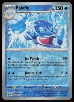 Palafin 062/197 Rare Obsidian Flames Pokemon Reverse Holo Near Mint - Image 1