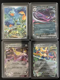 Pokemon TCG 4 Card Lot Full Art Holo Ducklett Crobat ex Aegislash ex Zacian - Image 1