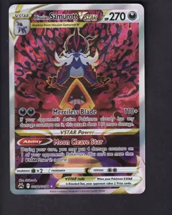 Hisuian Samurott VSTAR GG52/GG70 Holo Crown Zenith Galarian Gallery Pokemon NM - Image 1