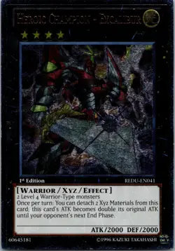Yugioh Heroic Champion - Excalibur (UTR) REDU-EN041 1st Edition Ultimate Rare NM - Image 1