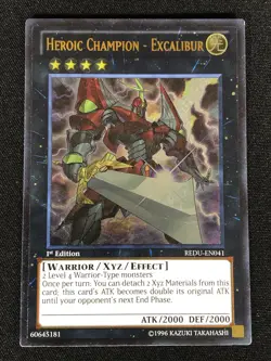 Yugioh Heroic Champion Excalibur REDU-EN041 1st Ultimate (NM) - Image 1