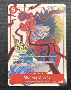 Monkey D. Luffy One Piece (2025) Promo #ST01-012 3rd Anniversary - Image 1