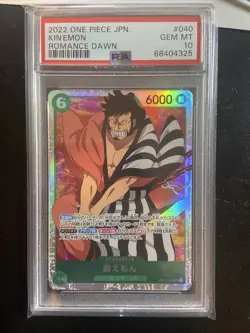 OP01-040 Kinemon PSA 10 One Piece Romance Dawn 2022 Japanese SR GEM MINT T3 - Image 1