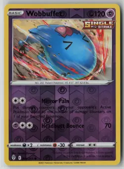 Wobbuffet 066/203 Pokemon TCG Card Evolving Skies Reverse Holo (Light Play) LP 1 - Image 1