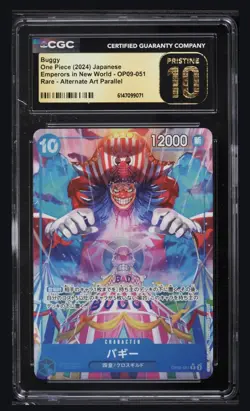 Buggy Alt Art OP09-051 One Piece CGC 10 Pristine Japanese Emperor New World - Image 1
