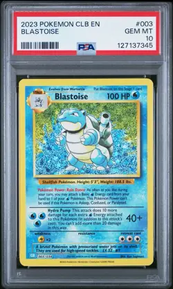 2023 POKEMON BLASTOISE 003/034 PSA 10 GEM MT CLB-TRADING CARD GAME CLASSIC - Image 1
