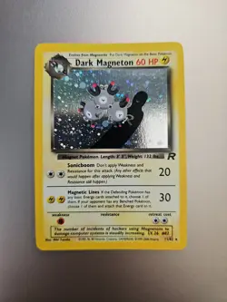 Pokemon Dark Magneton TCG Holo Rare Card 11/82 Unlimited - Image 1