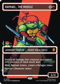 Raphael, the Muscle (0091) 8Bit Showcase Surge Foil Magic The Gathering TMNT - Image 2