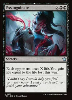 x1 Exsanguinate NM, MTG Foundations - Main Set - Image 1