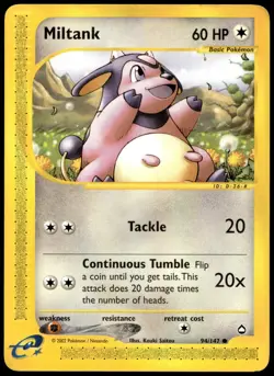 Miltank 94/147 Aquapolis Common LP Pokemon 2003 - Image 1