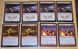 MTG 8x Red Rare Sorcery RITE OF RUIN, VOLCANIC VISION, WHIMS OF FATES + - Image 1