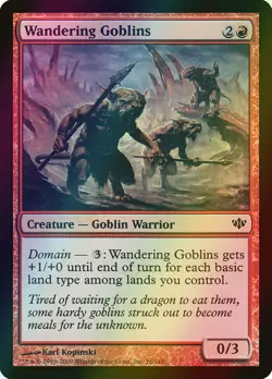 MTG Wandering Goblins Foil ** Conflux ** English - Image 1