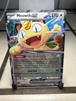 Meowth EX 62/88 Perfect Order Double Rare Holo Pokemon Card - Image 1