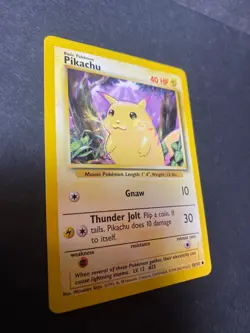 Pikachu Pokemopn TCG Yellow Cheeks Base Set Card 58/102 Vintage - Image 2