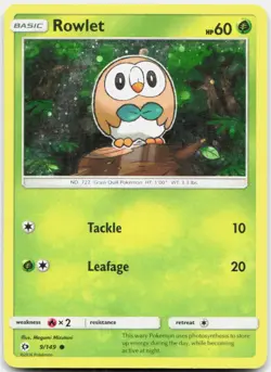ROWLET 009/149 HOLO P MISCELLANEOUS CARDS & PRODUCTS POKEMON LP - Image 1
