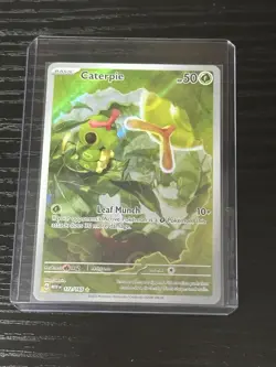 Pokemon TCG Caterpie 172/165 Holo Illustration Rare Scarlet and Violet 151 Card - Image 1
