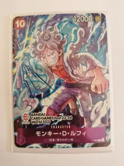 Monkey D. Luffy P-041 P - BANDAI CARD Fest 23-24 World Tour Promo ONE PIECE Card - Image 1