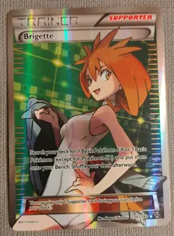 Pokemon TCG Brigette Holo Full Art Ultra Rare Card Breakthrough 161/162 NM - Image 1