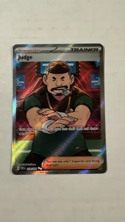 Pokemon Card | 228/091 Judge - Full Art Ultra Rare - SV: Paldean Fates (PAF) NM - Image 1