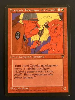 MTG Kobold Drill Sergeant (Italian) - LP+ - Legends - Vintage Magic - Image 1