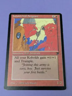 MTG Magic the Gathering: Legends: Kobold Drill Sergeant #154 Uncommon - LP - Image 1