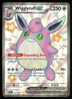 2024 SCARLET & VIOLET SERIES - PALDEAN FATES WIGGLYTUFF EX SPECIAL ILLUSTRATION - Image 1