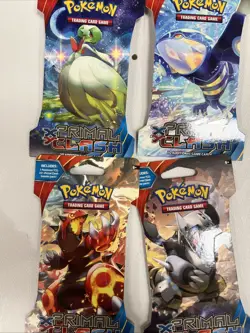Pokemon TCG XY Primal Clash Sleeved Booster Pack x4 Art Set - Image 1
