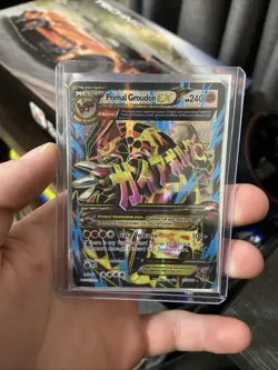 Pokemon Primal Groudon-EX TCG Full Art Ultra Rare Holo Card 151/160 - Image 3