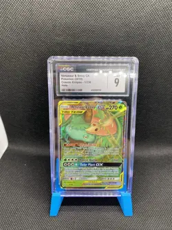 Pokemon TCG CGC 9 Venusaur & Snivy GX TAG TEAM Holo 2019 1/236 - Image 1