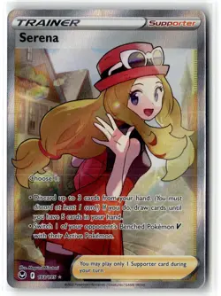 Serena 193/195 Ultra Rare Silver Tempest Pokemon NM b3 - Image 1
