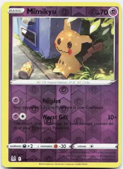 MIMIKYU 080/196 R LOST ORIGIN POKEMON REVERSE HOLO LP - Image 1