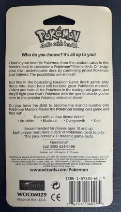 WOTC Pokemon Base Set Booster Blister Pack 11 Cards 1999 Vintage Charizard 33.8g - Image 2