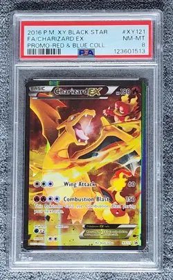 PSA 8 2016 POKEMON CHARIZARD EX XY BLACK STAR PROMOS HOLO PROMO XY121 - Image 1