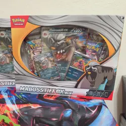 Pokemon TCG Mabosstiff EX Box Factory Sealed: 4 booster packs plus promos - Image 1