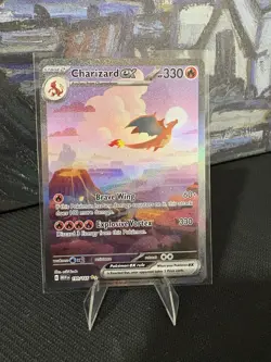 🔥 Charizard ex SIR 199/165 Pokemon 151 Special Illustration Rare Holo NM - Image 1