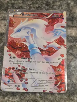 Pokemon Reshiram Full Art Ultra Rare Holo RC22/RC25 130 HP Legendary Treasures - Image 1