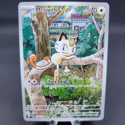 Pokemon TCG Meowth 106/094 IR Phantasmal Flames Near Mint Holo - Image 1
