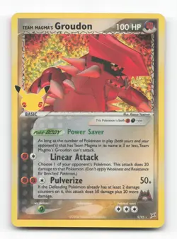 Pokemon TCG - Team Magma's Groudon 9/95 NM Celebrations: Classic Collection - Image 1