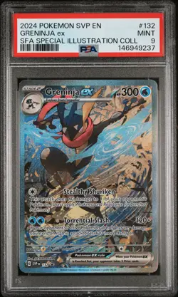 2024 POKEMON SVP EN-SV BLACK STAR PROMO #132 GRENINJA EX PSA 9 - Image 1