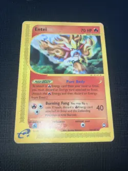 Vintage 2002 Nintendo Pokemon Aquapolis Entei Rare 10/147 - Image 2