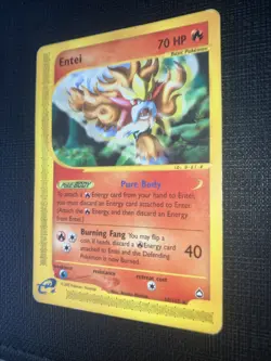 Vintage 2002 Nintendo Pokemon Aquapolis Entei Rare 10/147 - Image 3