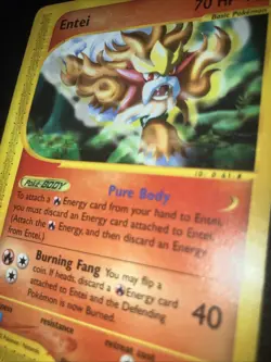 Vintage 2002 Nintendo Pokemon Aquapolis Entei Rare 10/147 - Image 4