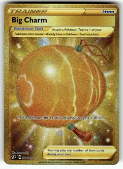 Big Charm 206/192 Secret Rare Rebel Clash Pokemon Near Mint - Image 1