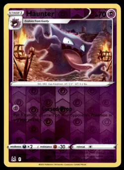 Haunter 065/196 Uncommon Lost Origin Pokemon Reverse Holo Near Mint - Image 1