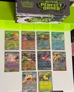Pokemon TCG Mega Evolution Perfect Order Complete EX Set + 069 MEP Promo NM M - Image 1