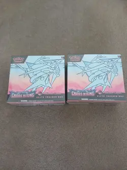 2x Pokemon Center Mega Evolution Chaos Rising Elite Trainer Box ETB Sealed - Image 1