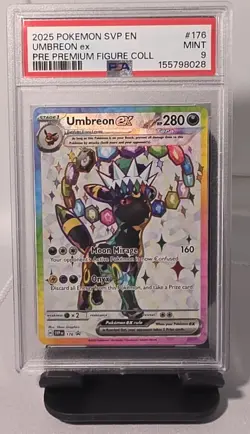 PSA 9 Pokemon SVP Espeon ex & Umbreon ex 175/176 Promo Holo EN 2025 - Image 3